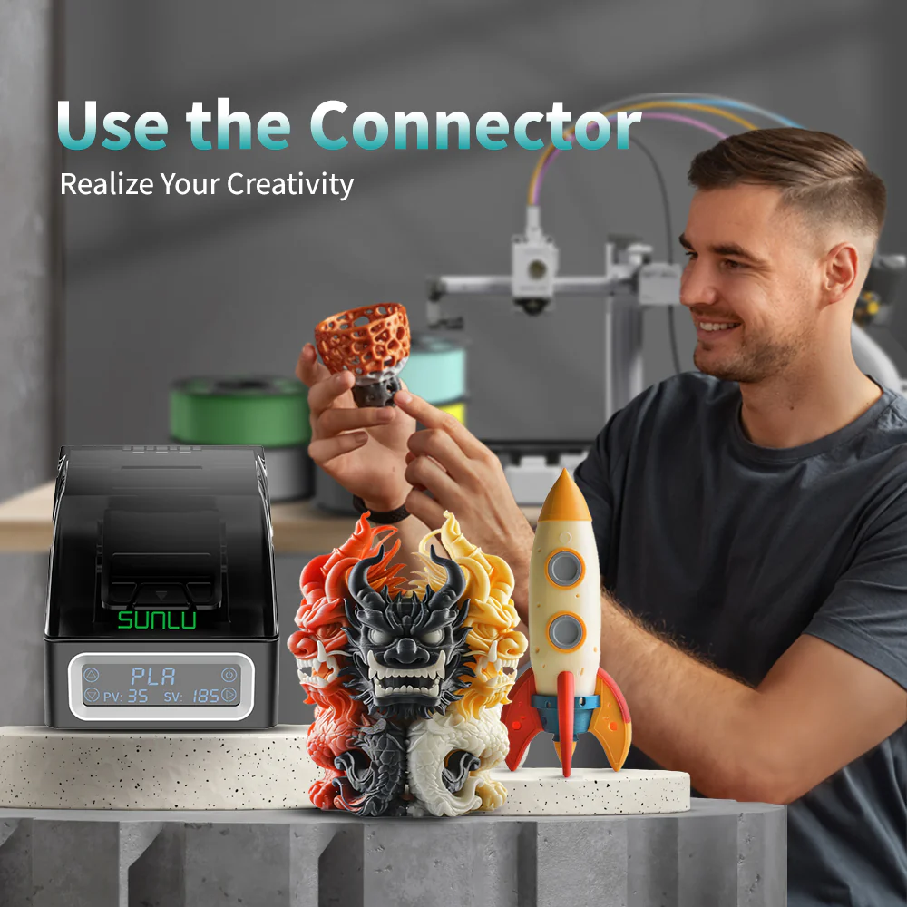 SUNLU Filament Connector FC01, Fusion Splicer, Weldable to 1.75mm PLA, ABS, PETG, PCL, PA and PC Filament - Image 7