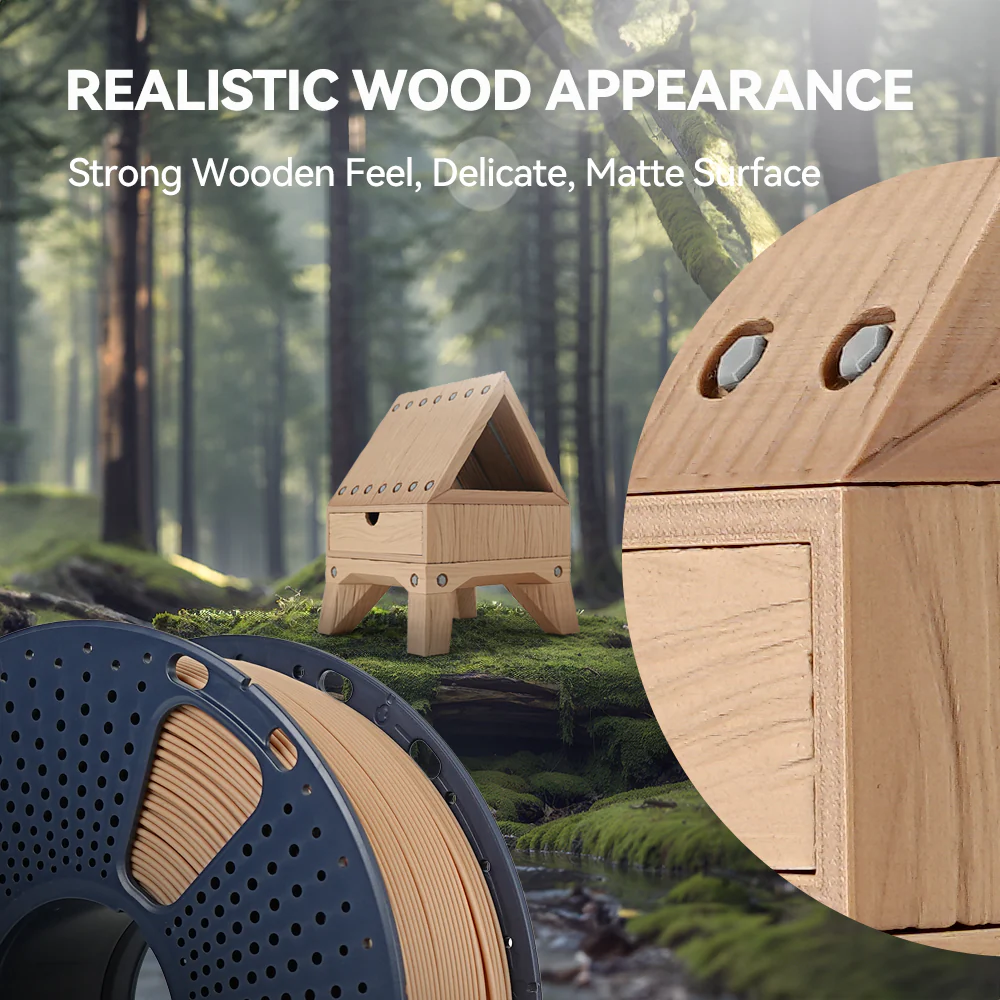 [MOQ: 3KG] Optimized Wood PLA 3D Printer Filament 1KG, Optimized and Upgraded Wood Texture - Image 7