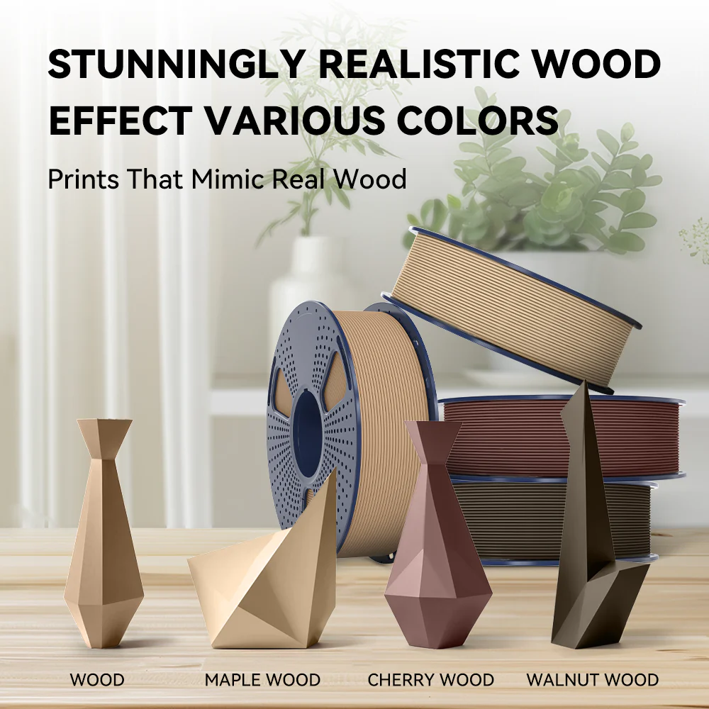 [MOQ: 3KG] Optimized Wood PLA 3D Printer Filament 1KG, Optimized and Upgraded Wood Texture - Image 9