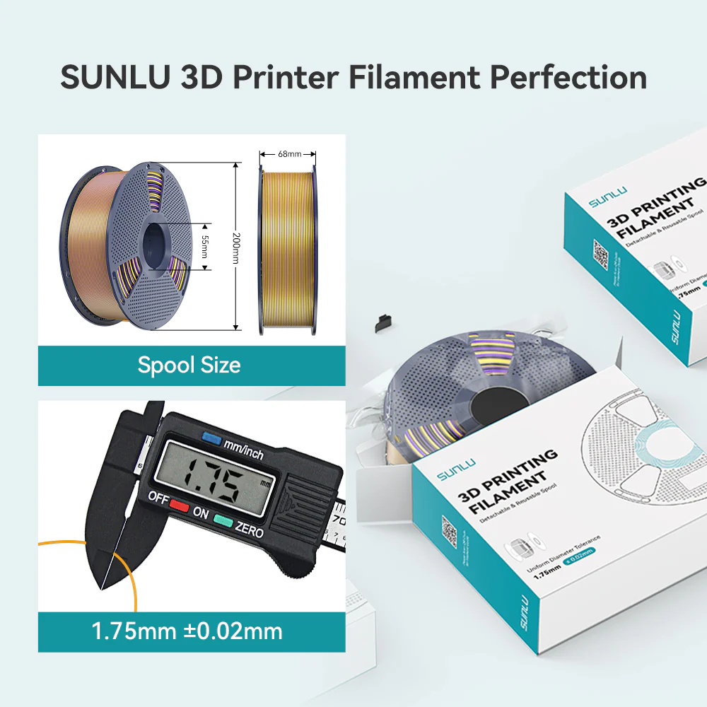 [MOQ: 3KG] Multi-Color SILK Filament(Dual-color, Tri-color and Four-color) 3D Printer Filament 1KG - Image 10