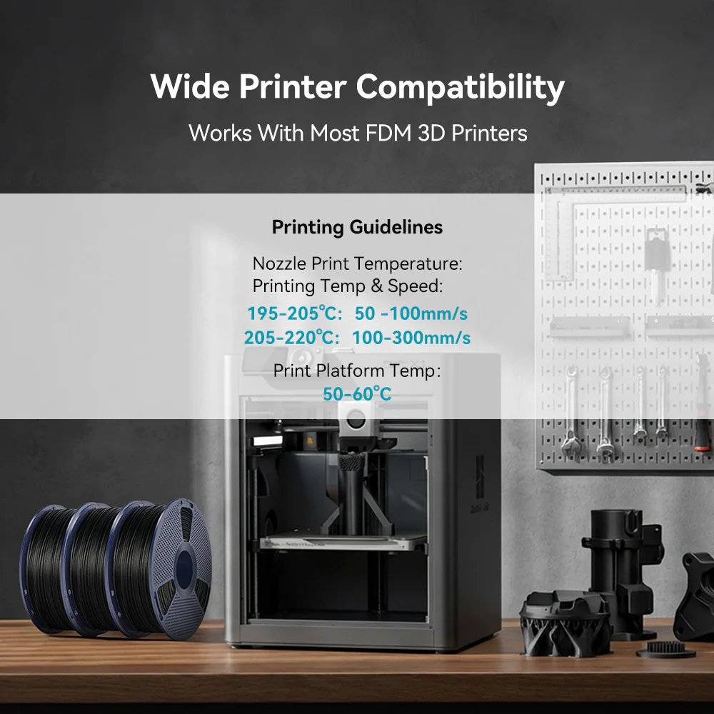 [MOQ: 3KG] PLA-CF, PLA Carbon Fiber 3D Printer Filament 1KG, filled with 15% Carbon Fiber - Image 6