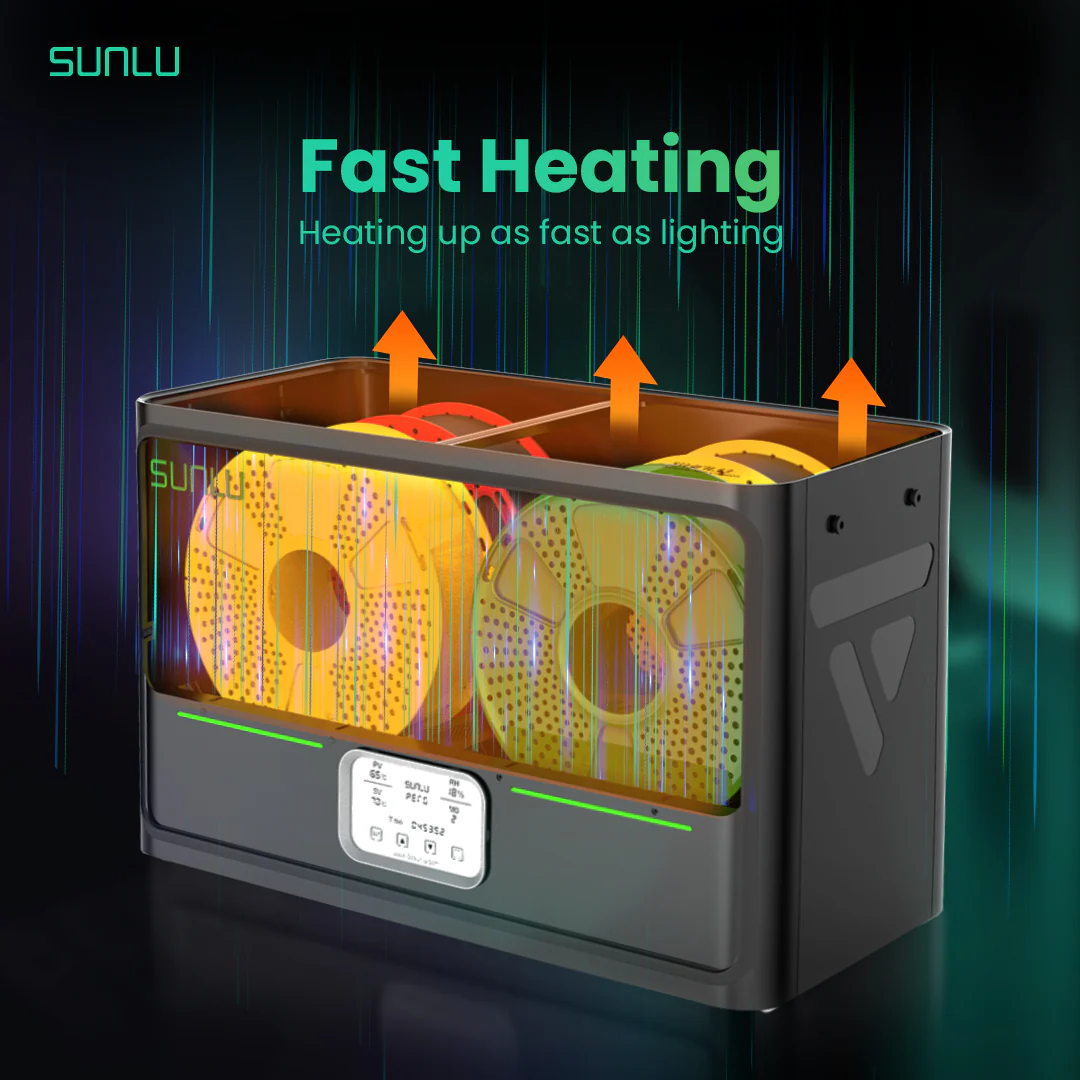 SUNLU FilaDryer S4, Temperature Balance and High Efficiency, the First Dryer for 4 Spools Capacity - Image 3