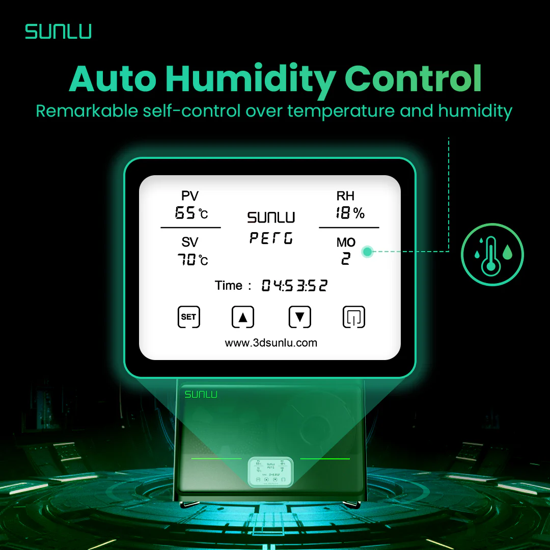 SUNLU FilaDryer S4, Temperature Balance and High Efficiency, the First Dryer for 4 Spools Capacity - Image 7